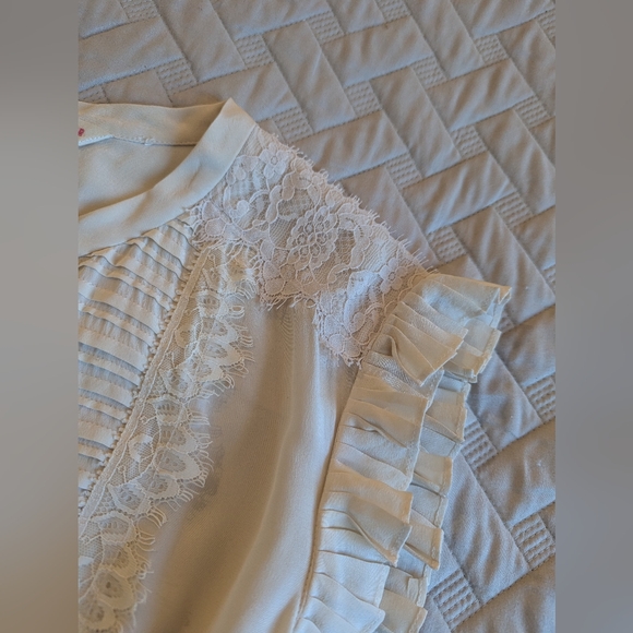 Rebecca Taylor Ivory Lace Victorian Secretary Sheath Career Dress sz 2 - Picture 6 of 16